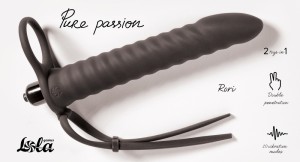 МС 1205-01lola Вибронасадка для Двойного Проникновения Pure Passion Rori Black 			