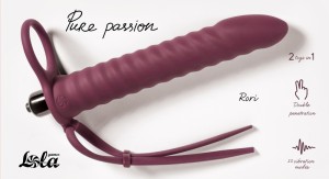 МС 1205-02lola Вибронасадка для Двойного Проникновения Pure Passion Rori Wine Red		