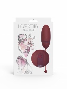 МС 1800-03Lola Виброяйцо на пульте управления Love Story Mata Hari Wine Red 			