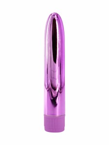 МС 3313-05 Фиолетовый глянцевый пластиковый вибратор (14*2,5 см) 			