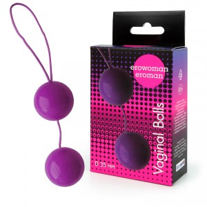 ЕК 10097 V EE Шарики вагинальные BALLS цвет фиолетовый D 35 мм, вес 50 г			