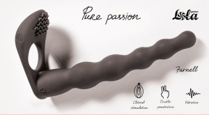МС 1203-01lola Вибронасадка для Двойного Проникновения Pure Passion Farnell Black 			