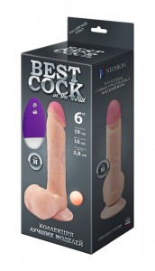 591413 Вибромассажёр неоскин с выносным блоком BEST COCK 8			