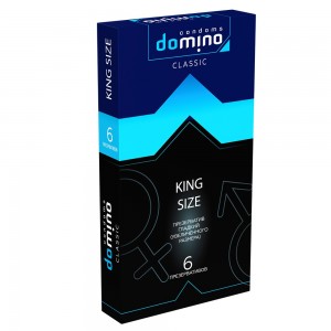 UJ Презервативы Domino Classic King size увеличенного размера гладкие 6 шт																				